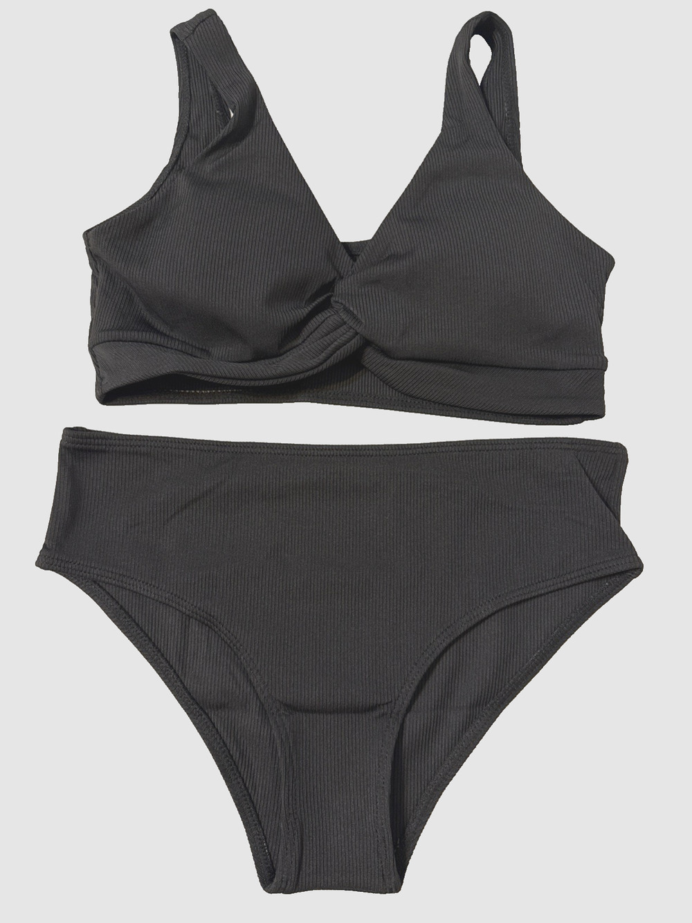 J.E Sterguard 2-Piece Swimsuits Teen Bikini Color Block Girls' Ribbed Swimsuit..